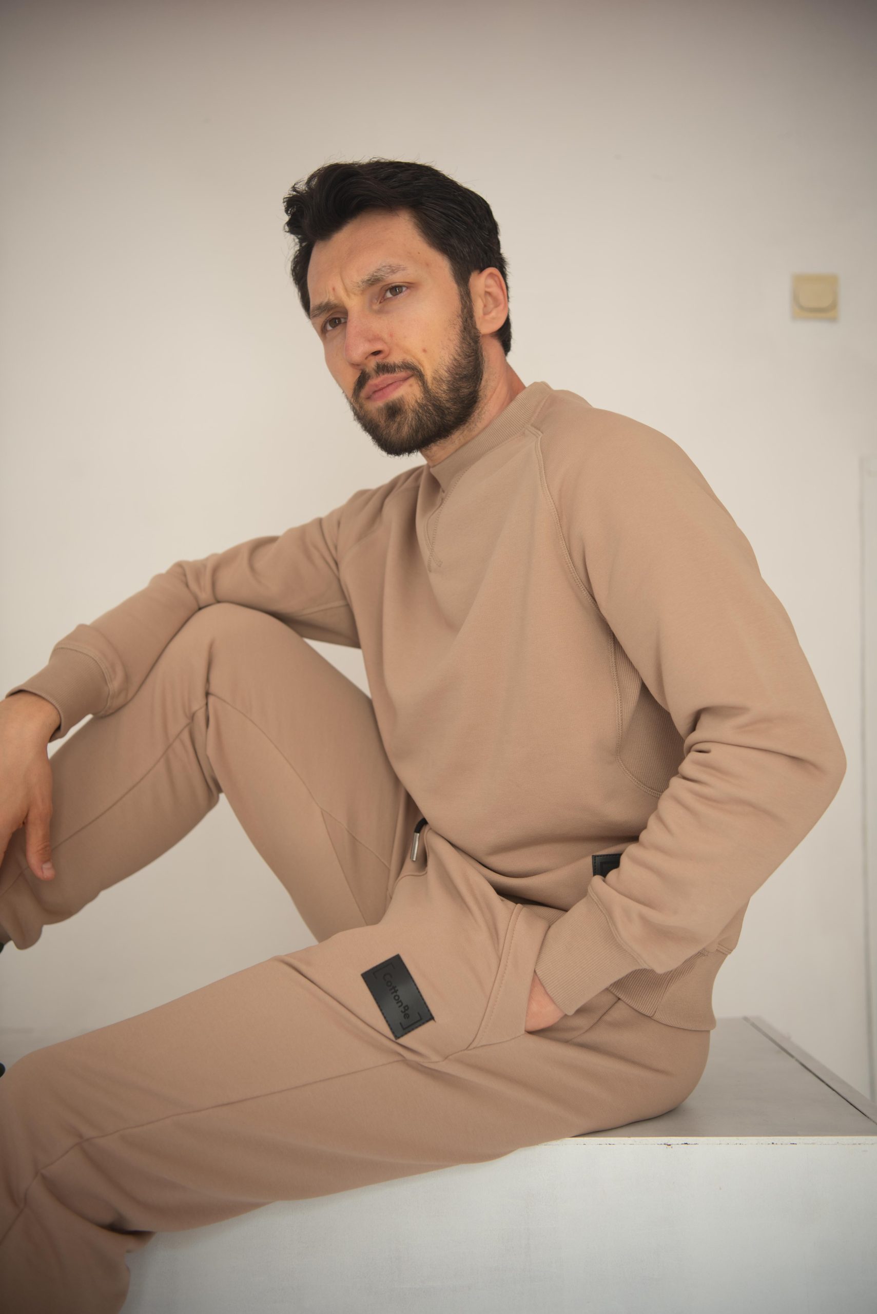 Bluza bez kaptura – Piaskowa - obrazek 5